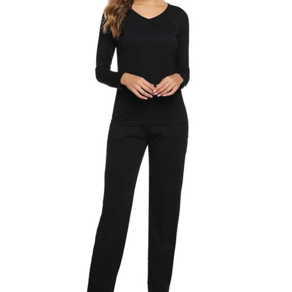 Black pajama set size large